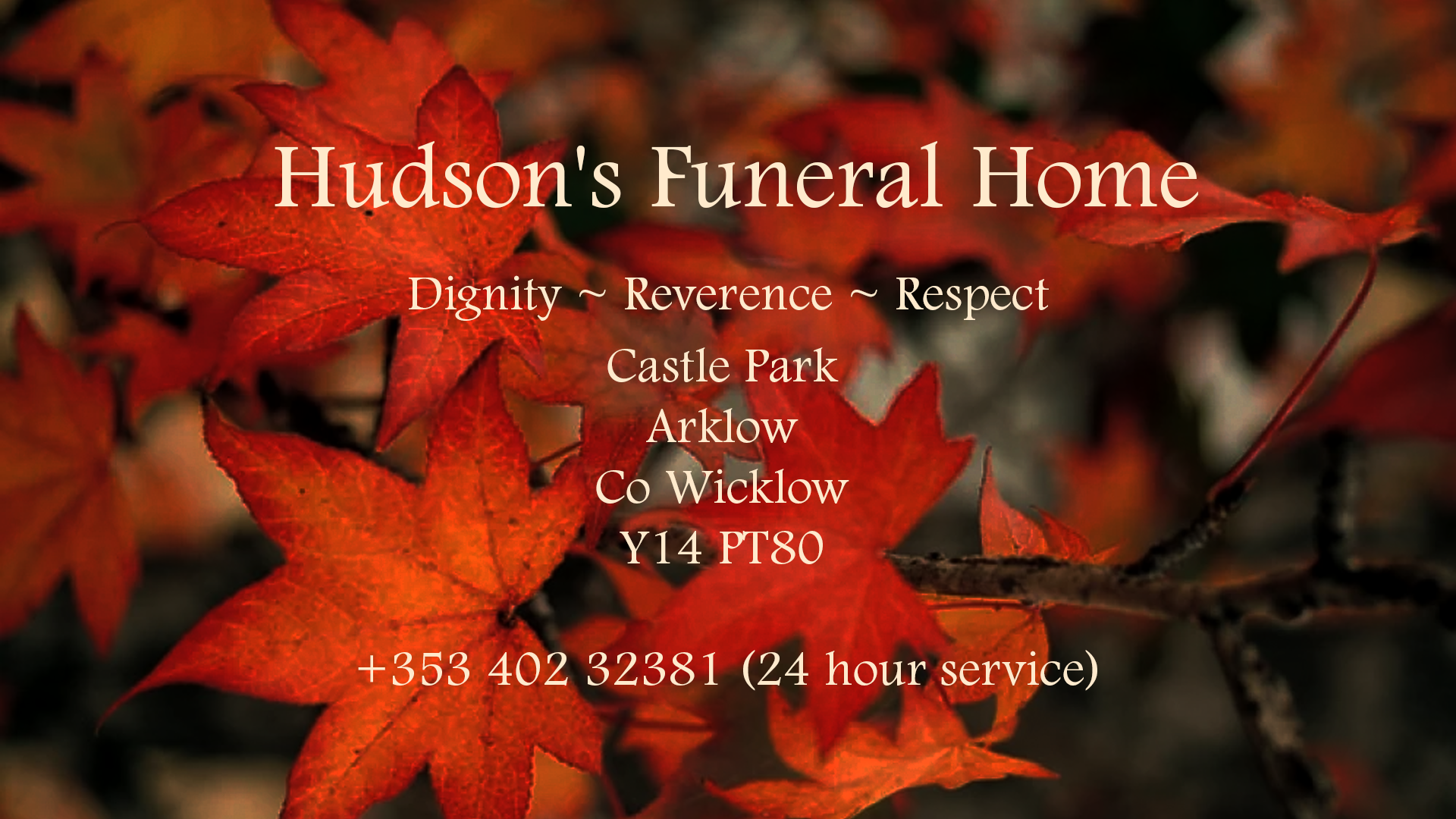 Hudson's Funeral Home ChurchCamLive.ie